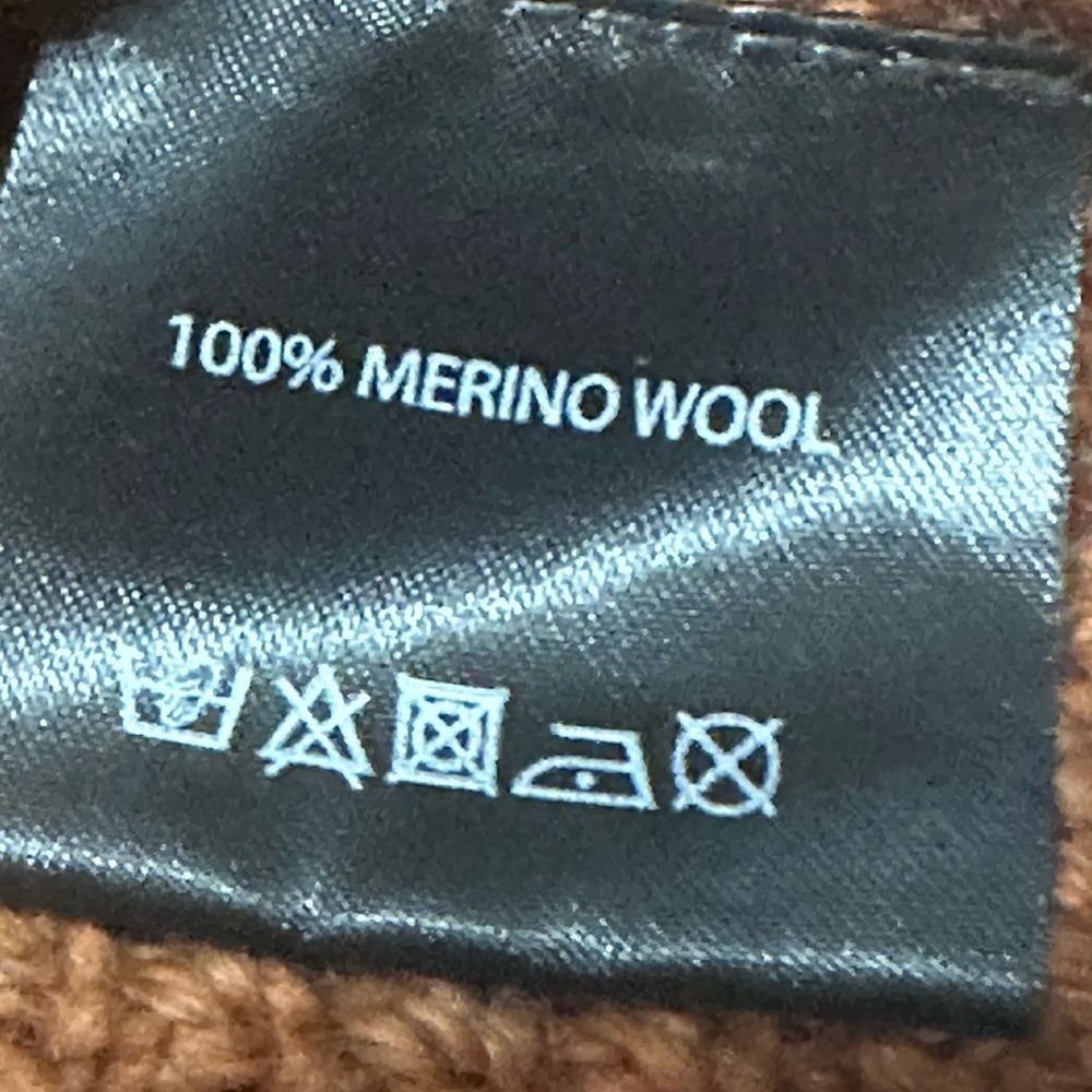 Paul James L (XL)Men’s Sweater 100% Merino Wool Browm Casual Fall Winter England - Picture 6 of 7